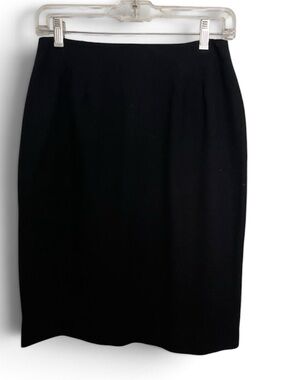 NWOT Vintage Leyla Mitra Jacobson’s Black 100% Wool Tailored Pencil Skirt